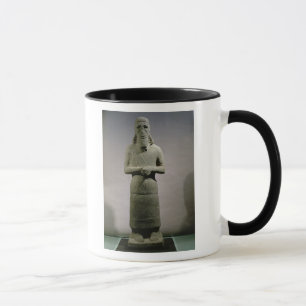 Caneca Estátua dedicada ao deus Haddad-Yishi (basalto)