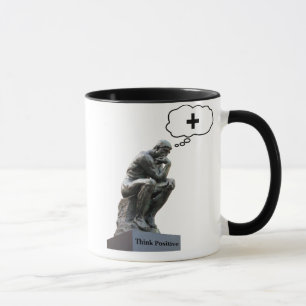 Caneca Estátua do Pensador de Rodin - Pense Positivo
