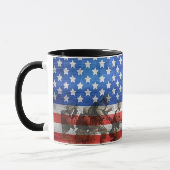 Caneca Estátua Patriótica de Bandeira Americana da Liberd (Esquerda)