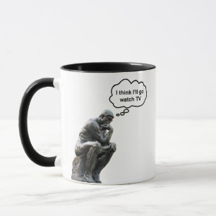 Caneca Estátua Pensadora de Rodin - Acho que vou assistir