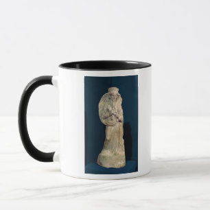 Caneca Estatueta de uma mulher que joga uma flauta dobro