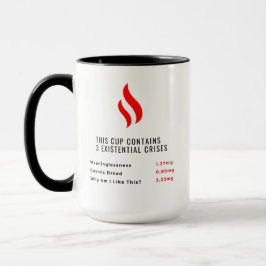 Caneca Este Copo Contém 3 Crises Existenciais