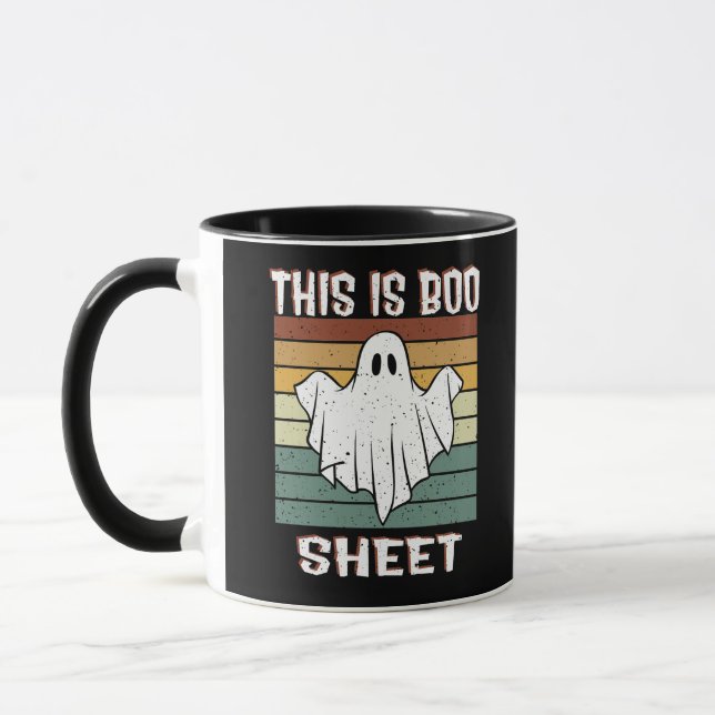 Caneca Este É O Boo Sheet Ghost Retro Halloween (Esquerda)
