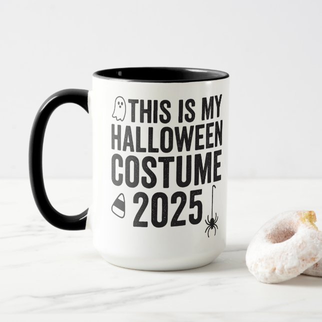 Caneca Este É O Meu Figurino De Halloween 2025 (Com Donut)