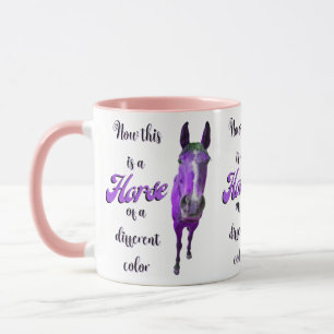 Caneca Este É Um Cavalo De Uma Púrpura De Cor Diferente