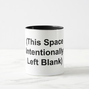 Caneca "Este Espaço Intencionalmente Deixado De Vazio"