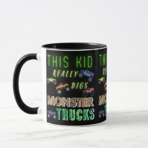 Caneca Este Garoto Realmente Dura Caminhões Monstros