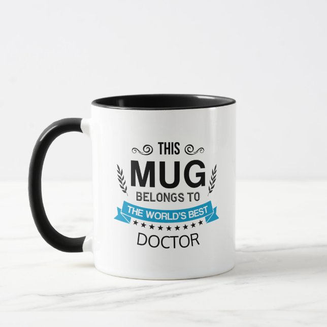 Caneca Este Mug Pertence Ao Melhor Médico Personalizado D (Esquerda)
