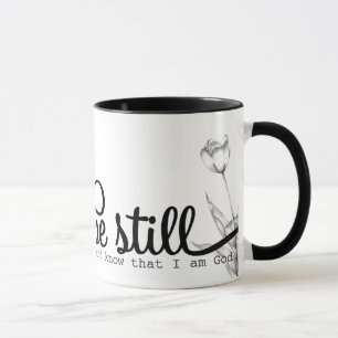 Caneca Esteja sempre Bíblia entre preto e branco