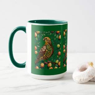 Caneca Estêncil de Perdiz em uma Árvore de Peras 2