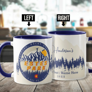 Caneca Estes Park Colorado Flag Mounts Caminhando de Souv