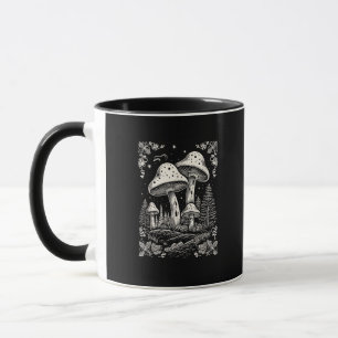 Caneca Estética Cottagecore Cogumelo Goblincore Micologia