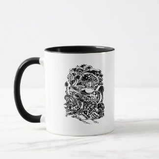 Caneca Estética Cottagecore Sapo Cogumelo Arte Goblincore