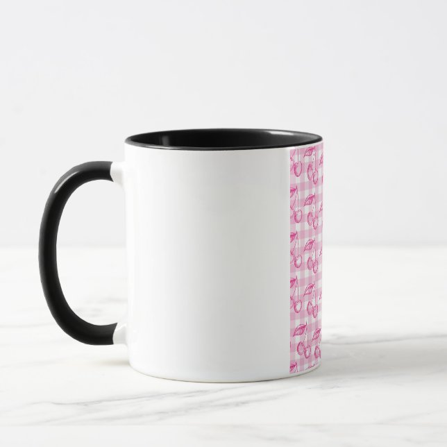 Caneca Estética de Cereja de Coquette Rosa (Esquerda)