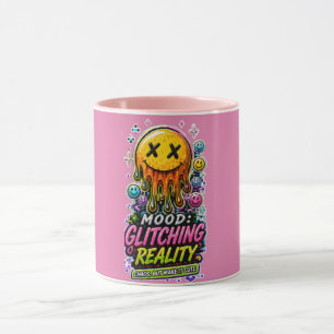Caneca Estética de Falha Cibernética Y2K