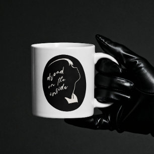 Caneca Estética de Garota Gótica Medo Interior Garota Fan