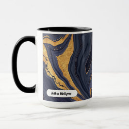 Caneca Estética Elegante Veio de Ouro Luxo Ágata Mármore