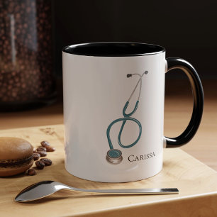 Caneca Estetoscópio de Assistente Médico Personalizado No