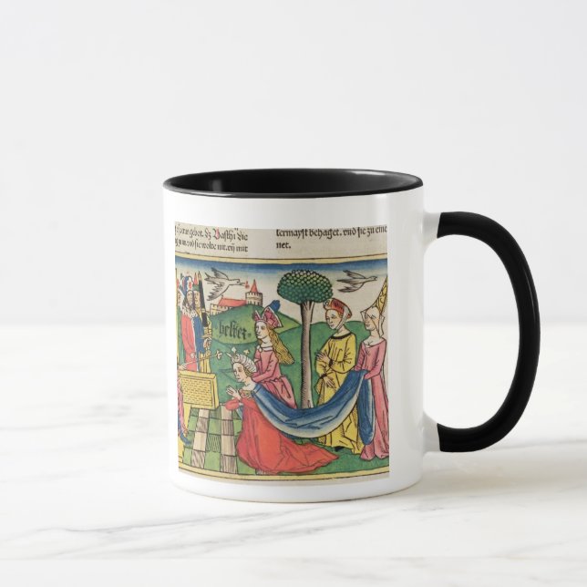 Caneca Esther 2 15-18, Esther é escolhida ser rainha pelo (Direita)