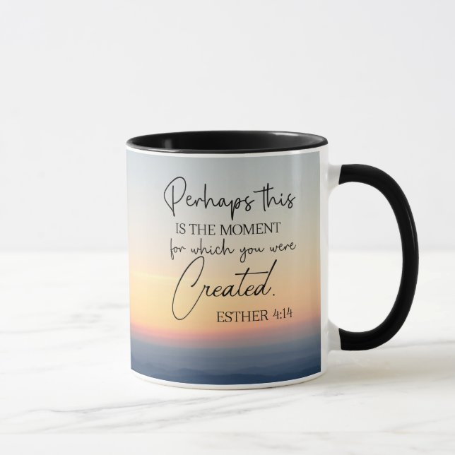 Caneca Esther 4:14 Talvez esta seja a Bíblia do tempo Ver (Direita)