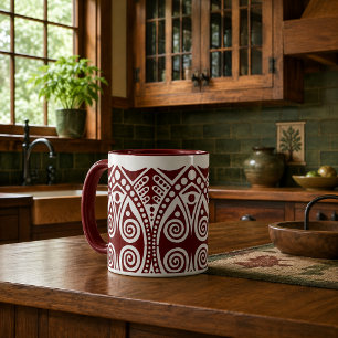 Caneca Estilo Art Déco Artesanal Cores Personalizáveis