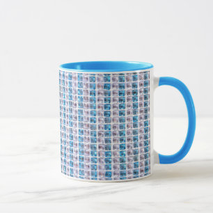 Caneca Estilo azul ciano dos cristais de rocha do topázio