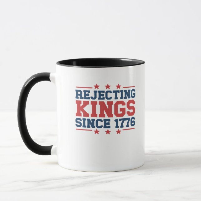 Caneca Estilo Clássico Rejeitando Reis Desde 1776 (Esquerda)