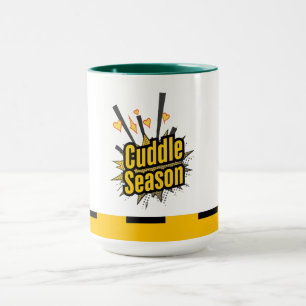 Caneca Estilo de banda desenhada de músicas em punho