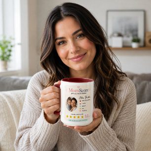 Caneca Estilo de busca colorido de foto tributo à mamãe