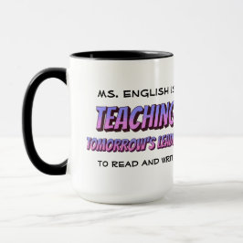 Caneca Estilo de Cartoon Personalizado de Professora em I
