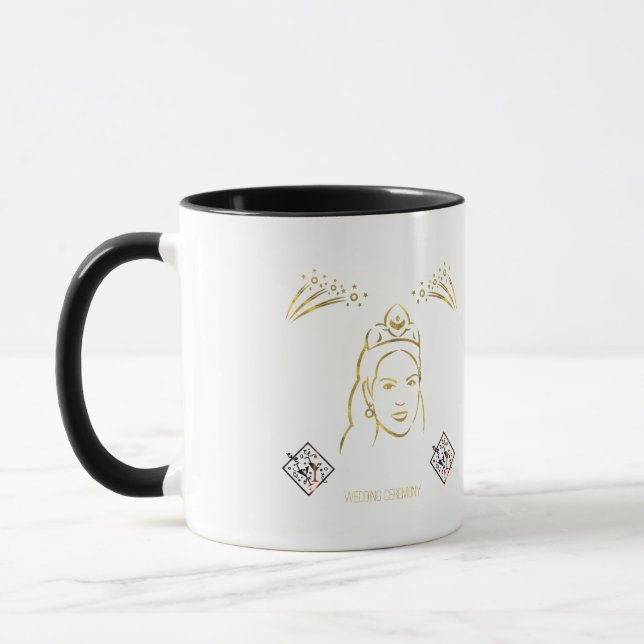 Caneca estilo de cerimônia de casamento (Esquerda)