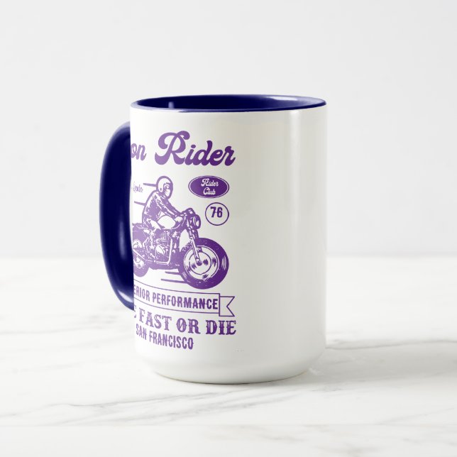 Caneca Estilo de Clube de Motociclista Iron Rider (Frente Esquerda)
