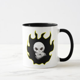 Caneca Estilo de Estilo Negro Amarelo Flame do Dinheiro C