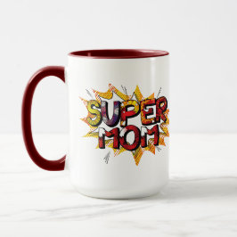 Caneca Estilo de livro em quadrinhos Super Mãe2 Mug