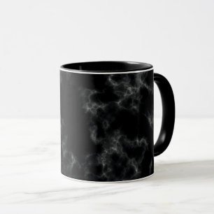 Caneca Estilo de mármore elegante - preto