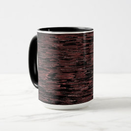 Caneca Estilo de mosaico borgonha com fundo áspero