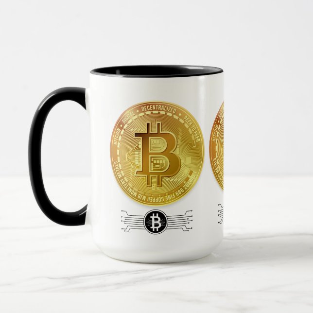 Caneca "Estilo de Sip com Potência Bitmoney!" (Esquerda)