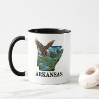 Estilo de Tatuagem do Estado do Arkansas Montanhas
