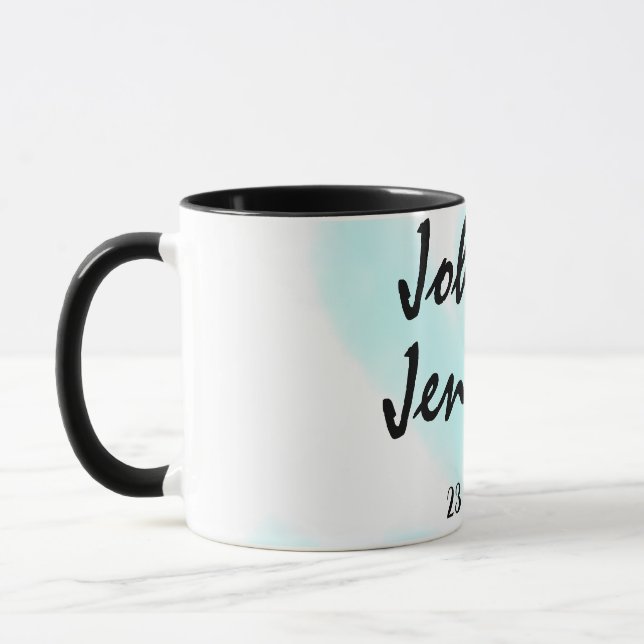 Caneca estilo de texto minimalista simples branco casamen (Esquerda)