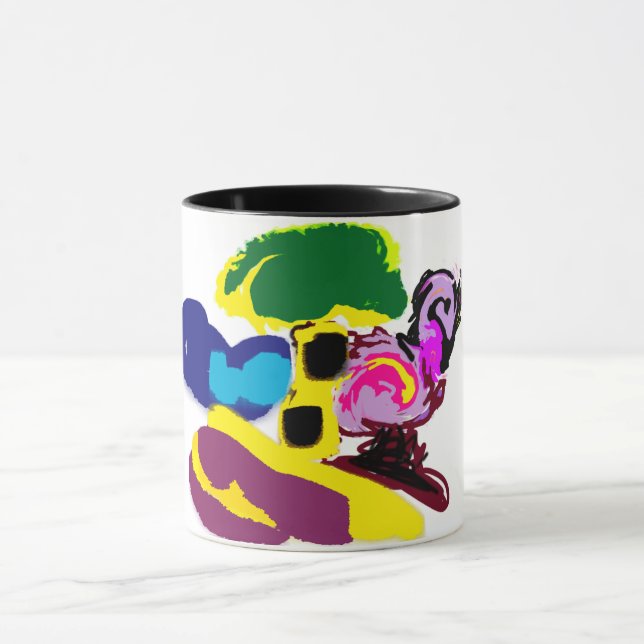 Caneca Estilo de verão divertido do flamingo (Centro)