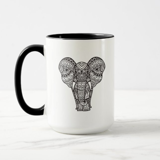 Caneca Estilo decorativo do elefante (Esquerda)
