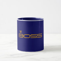 Estilo Dourado A Mug Do BOSS