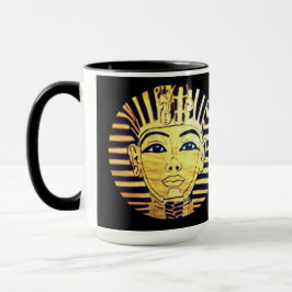 Caneca Estilo egípcio Black and Dourado Pharaoh Coffee Mu