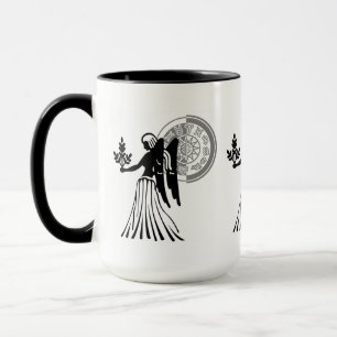 Caneca Estilo grego Virgo Virgin Zodiac Gráfico