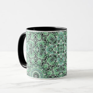 Caneca estilo ornamental geométrico kaliedoscope marroqui