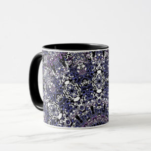 Caneca estilo ornamental geométrico kaliedoscope marroqui