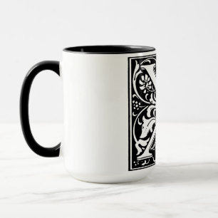 Caneca Estilo Renascentista alfabeto - Letra X em Mug