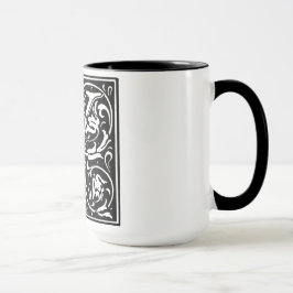 Caneca Estilo Renascentista Alfabeto Letra Y em Mug
