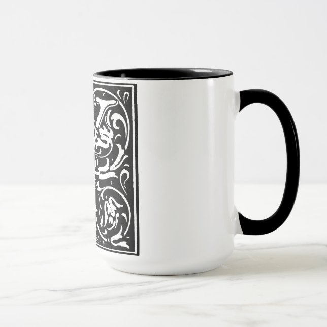 Caneca Estilo Renascentista Alfabeto Letra Y em Mug (Direita)