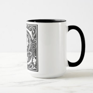 Caneca Estilo Renascentista Alphabet - Letra C em Mug